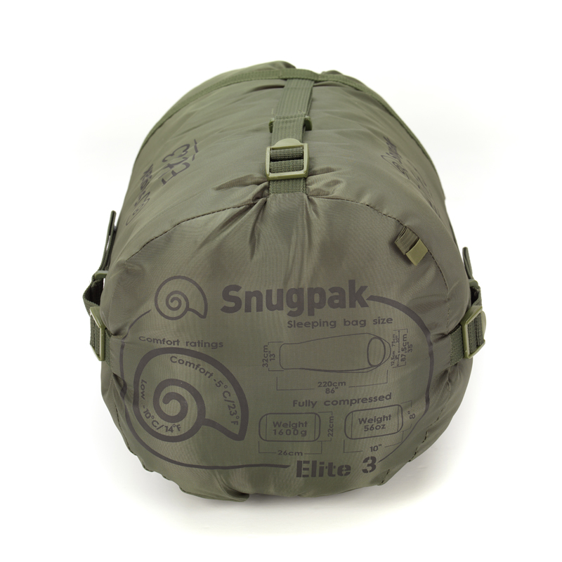 Snugpak Lightweight Softie Elite 3 Sleeping Bag Military Army Olive Left Zip 